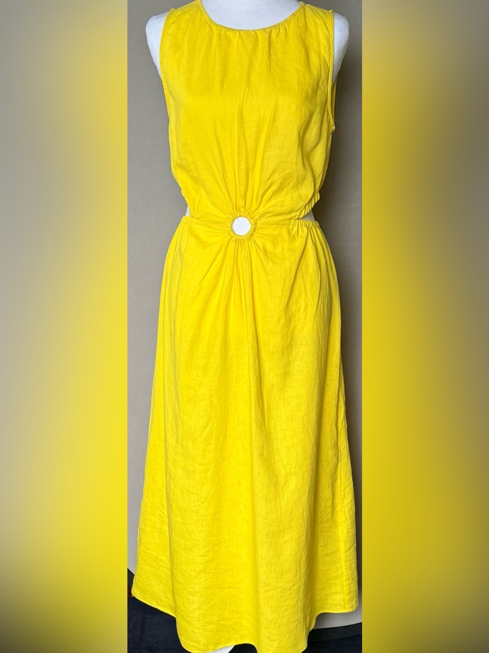 The drop| Linen cut out maxi dress | Sz Small